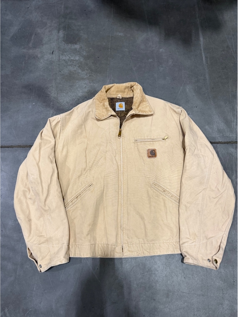 Vintage Carhartt Detroit Jacket Duck Brown Blanket Lined